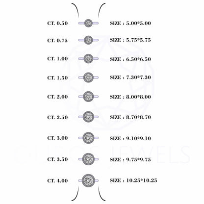 Round Brilliant Cut Halo Diamond Solitaire Engagement Ring Ring