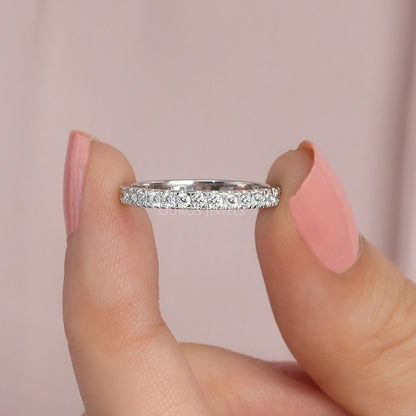 1.80 MM Round Cut Lab Diamond Eternity Wedding Band Ring