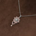 [Flower Shape Lab Diamond Pendant]-[Ouros Jewels]