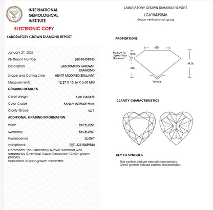 Pink Heart Cut Lab Diamond Double Halo Engagement Ring Ring