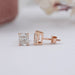 cushion cut diamond stud earrings 