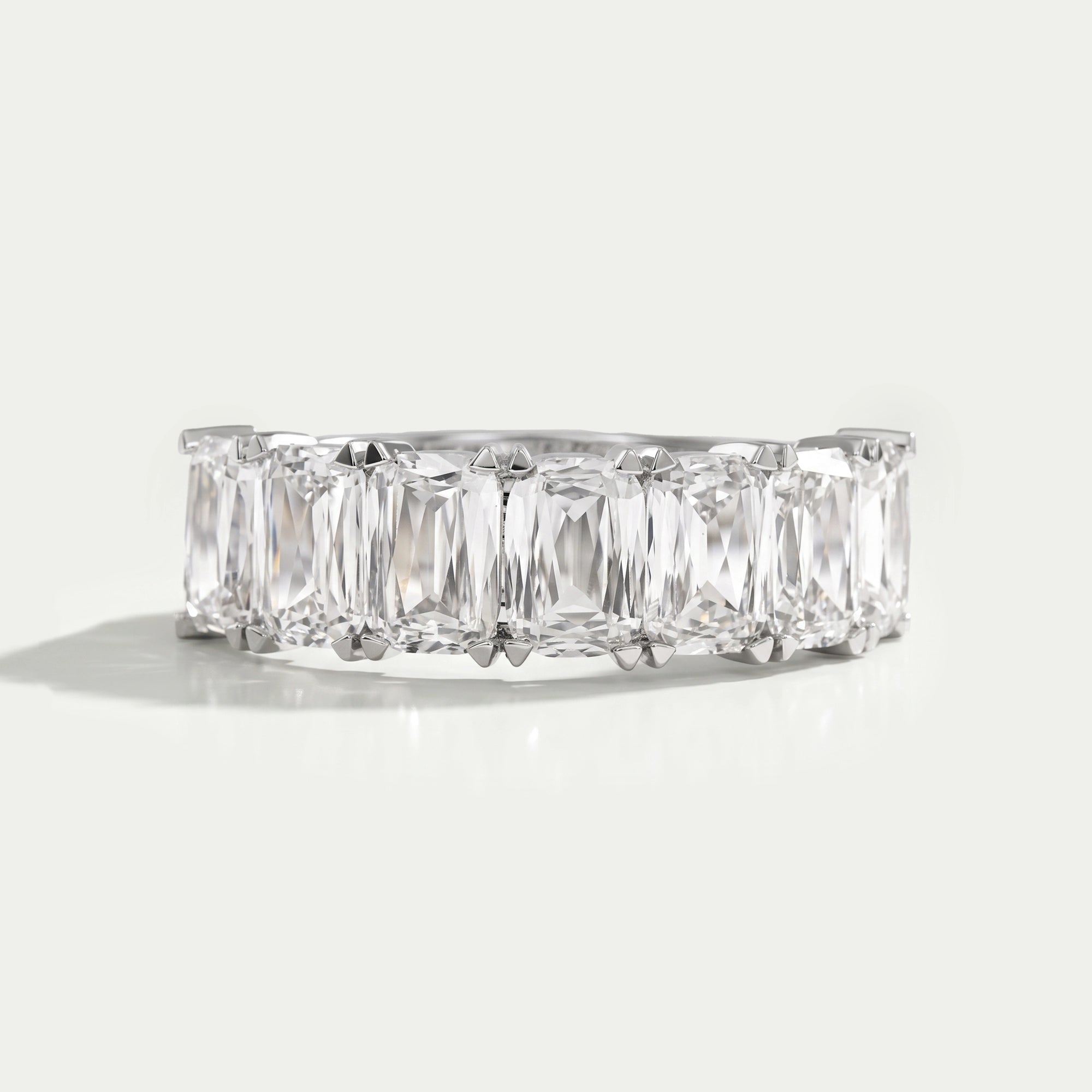 Seven Stone Criss Cut Wedding Band