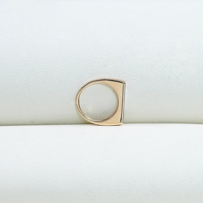 East West Baguette Lab Diamond Solitaire Ring