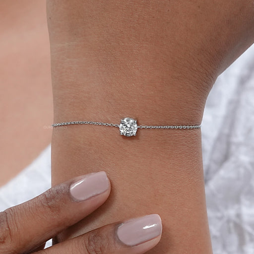 Round Solitaire Lab Diamond Bracelet