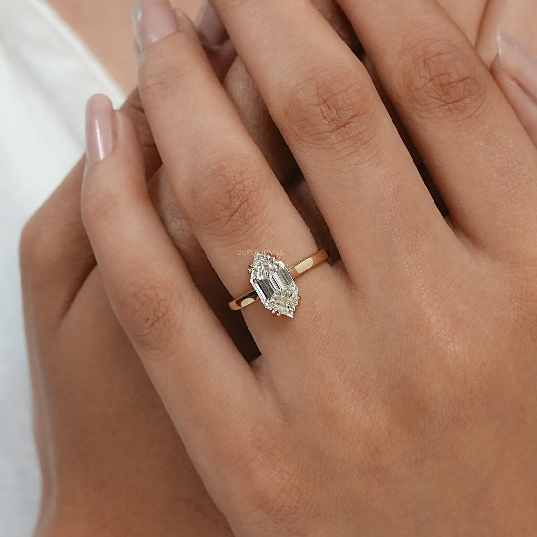 Dutch Marquise Lab Diamond Solitaire Engagement Ring Rings