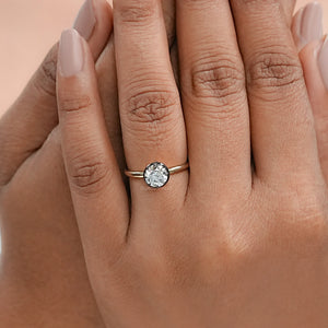 Solitaire Old European Round Diamond Ring