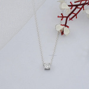 Certified Cushion Cut Lab Grown Diamond Pendant