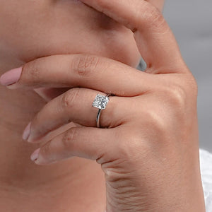 3 Carat Princess Cut Solitaire Diamond Ring