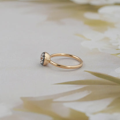 Solitaire Old European Round Diamond Ring Ring