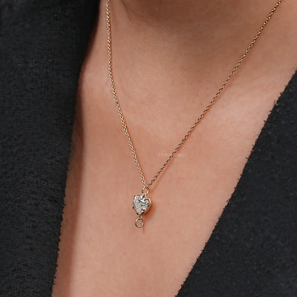 Solitaire Heart Cut Lab Grown Diamond Pendant Necklaces