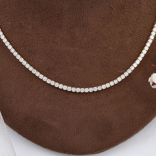 round diamond tennis necklace