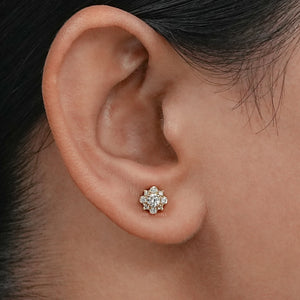 Lab Grown Cluster Diamond Studs