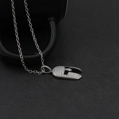 Spartan Mask Round Diamond Pendant Necklaces