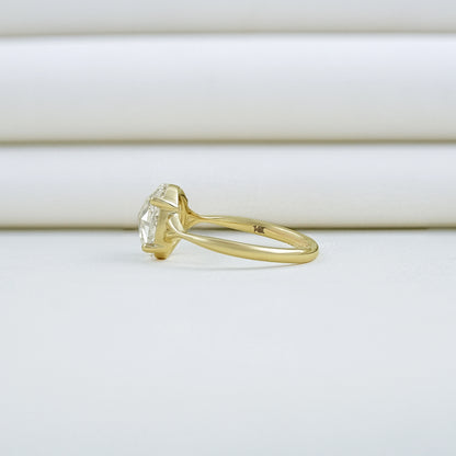 Rose Cut Round Diamond Split Shank Ring