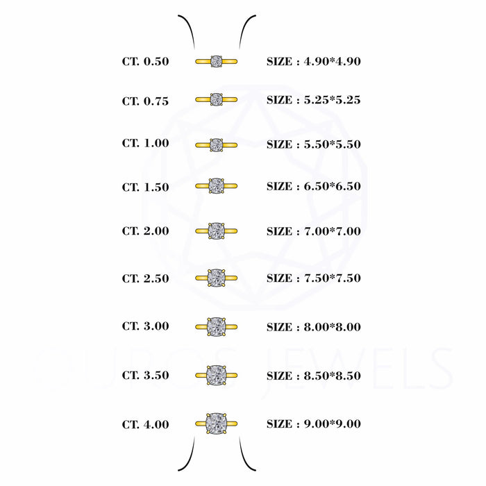 IGI Certified Cushion Cut Engagement Ring