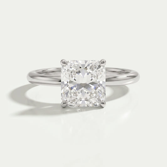 Square Radiant Lab Grown Diamond Solitaire Ring Rings