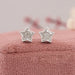 star cut diamond stud earrings 