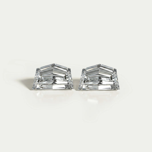 Step Cut Cadillac Shape Lab Diamond Matching Pair Loose