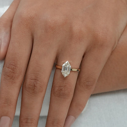 Dutch Marquise Lab Diamond Solitaire Engagement Ring Rings