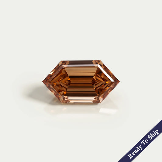 1.56 CT Champagne Step Cut Dutch Marquise Diamond