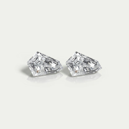 Step Cut Shield Lab Diamond Pair Loose