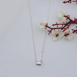 Princess Cut Lab Diamond Solitaire Pendant