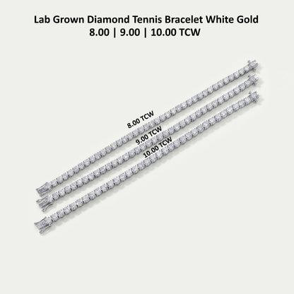 Round Shape Lab Grown Diamond Bracelet with 8.00 | 9.00 | 10.00 TCW Bracelet