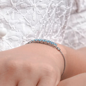 blue radiant ut diamond bracelet