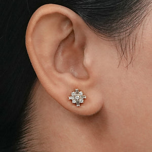 Antique Baguette Cut Lab Diamond Earrings