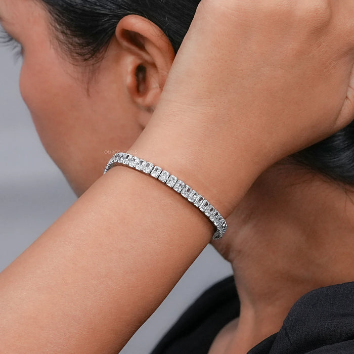 Radiant Cut Lab Diamond Tennis Bracelet