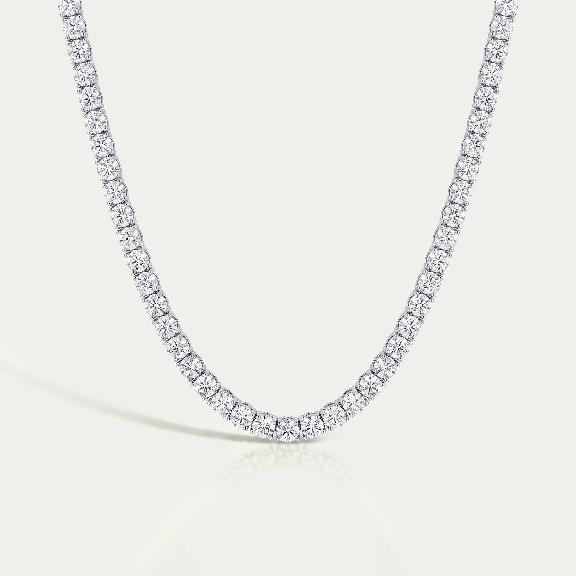 4.50 MM Round Cut Lab Diamond Necklace