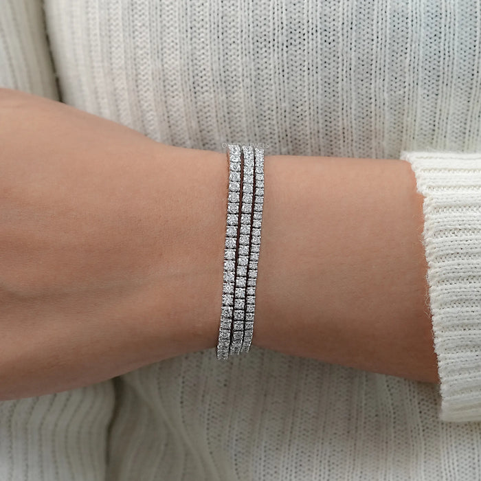 Round Cut Lab Grown Diamond Tennis Bracelet -  3.00 | 4.00 TCW