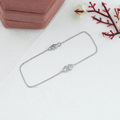 Toi Et Moi Bezel Set Lab Diamond Bracelet Bracelet