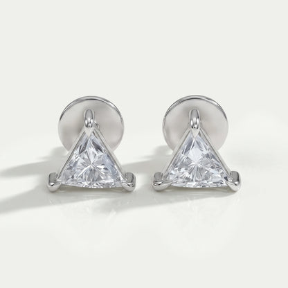 Triangle Cut Lab Diamond Stud Earrings Earrings