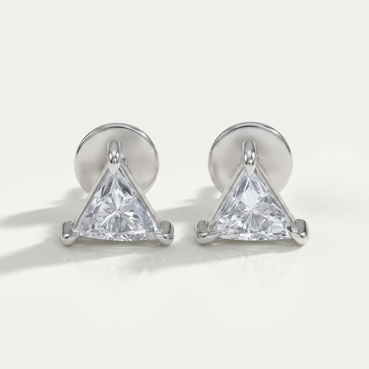 Triangle Cut Lab Diamond Stud Earrings Earrings