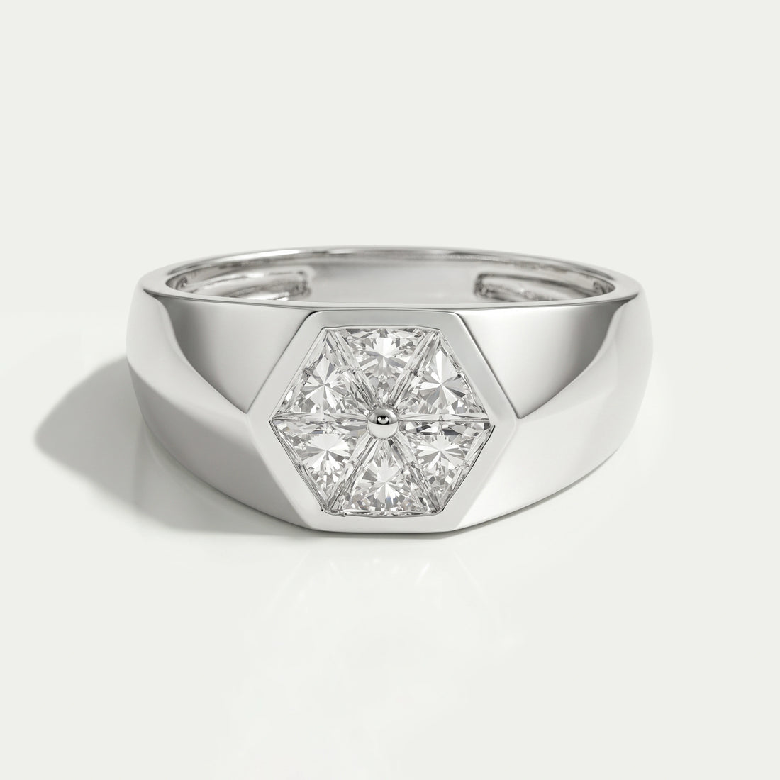 Triangle Lab Diamond Wedding Band