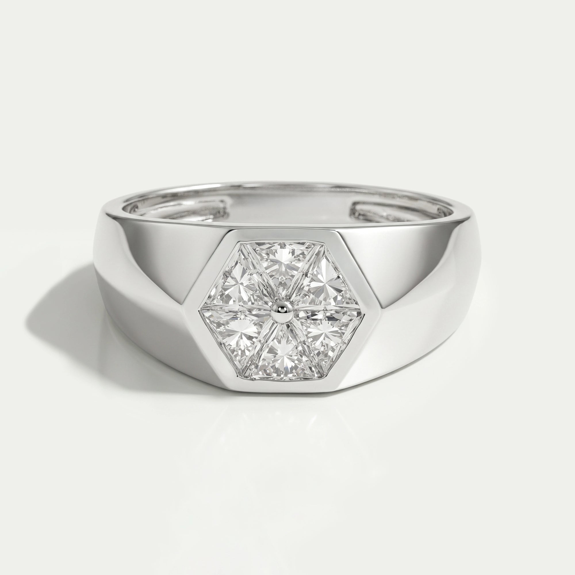 Triangle Lab Diamond Wedding Band