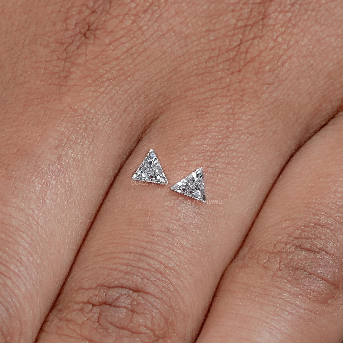 Step Cut Triangle Lab Diamond For Matching Pair Loose