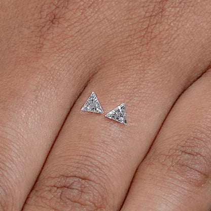 Step Cut Triangle Lab Diamond For Matching Pair Loose