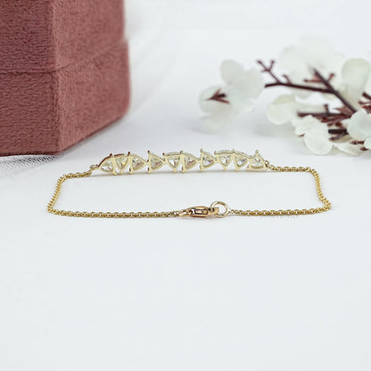 Trillion Cut Lab Diamond Bracelet Bracelet