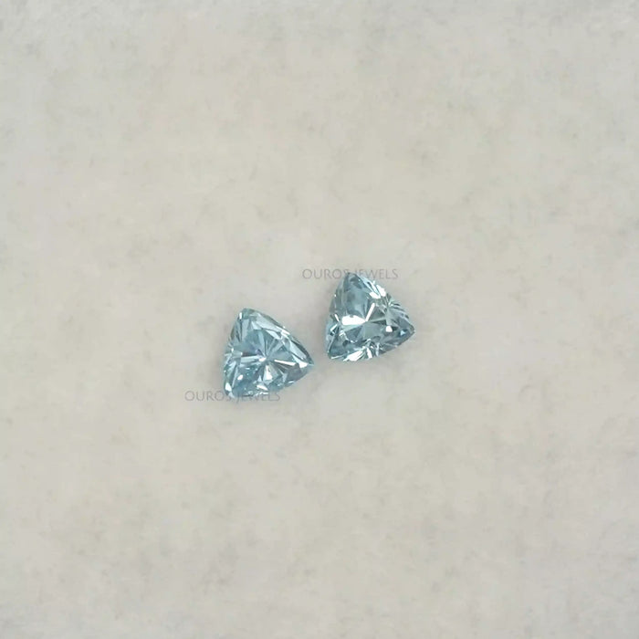 Trillion Cut Lab Grown Diamond In Blue