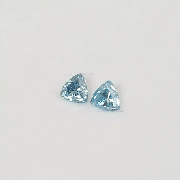 Trillion Cut Lab Grown Diamond In Blue