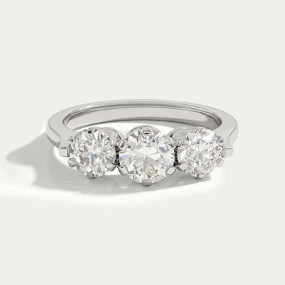 Trilogy Old European Round Cut Engagement Ring Rings