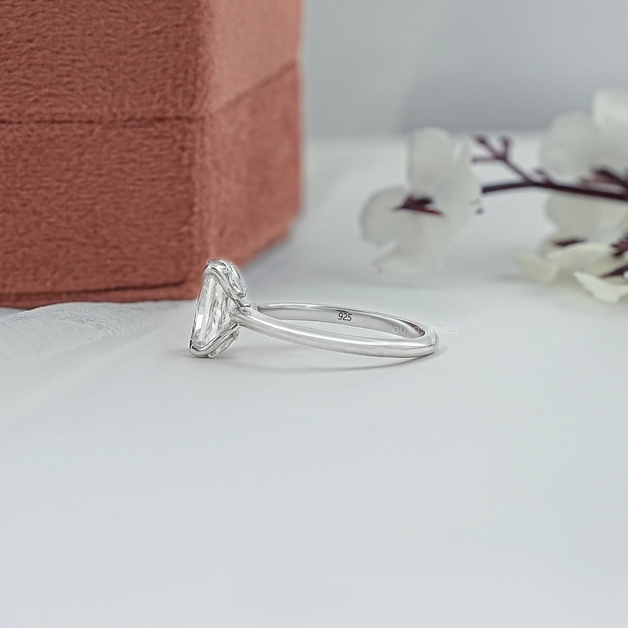 Radiant Lab Diamond Tulip Basket Solitaire Ring
