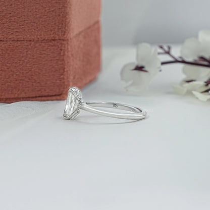 Radiant Lab Diamond Tulip Basket Solitaire Ring
