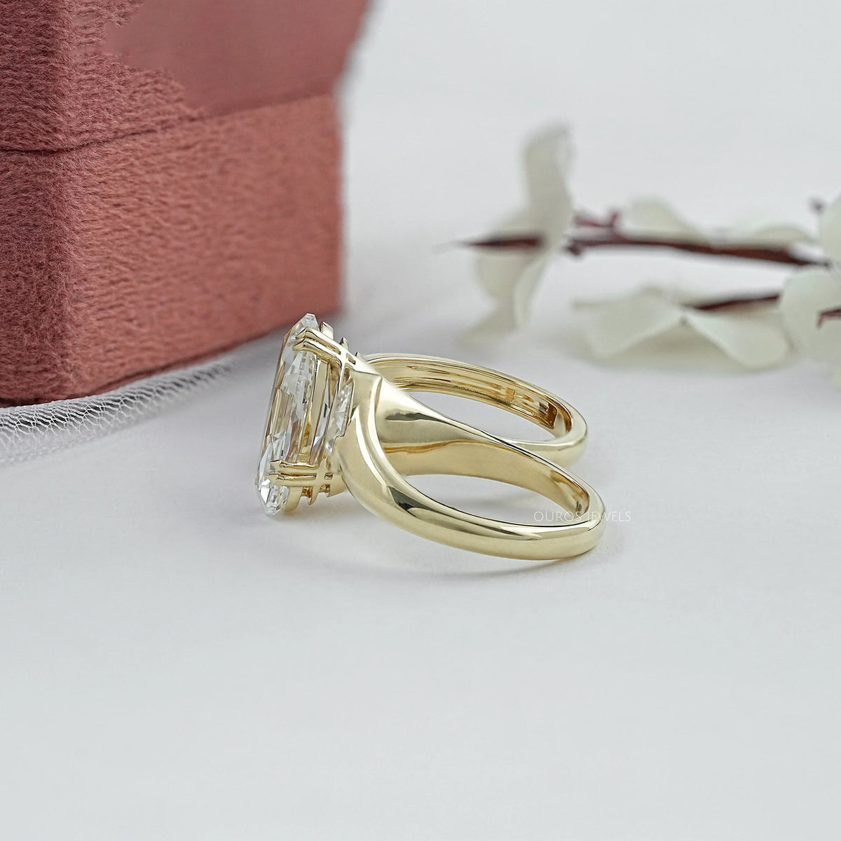 Lab Diamond Two Finger Trio Ring