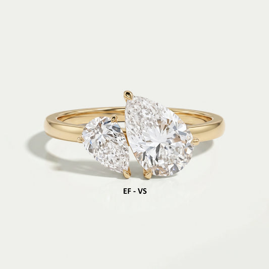 Two Pear Diamond Toi Et Moi Ring