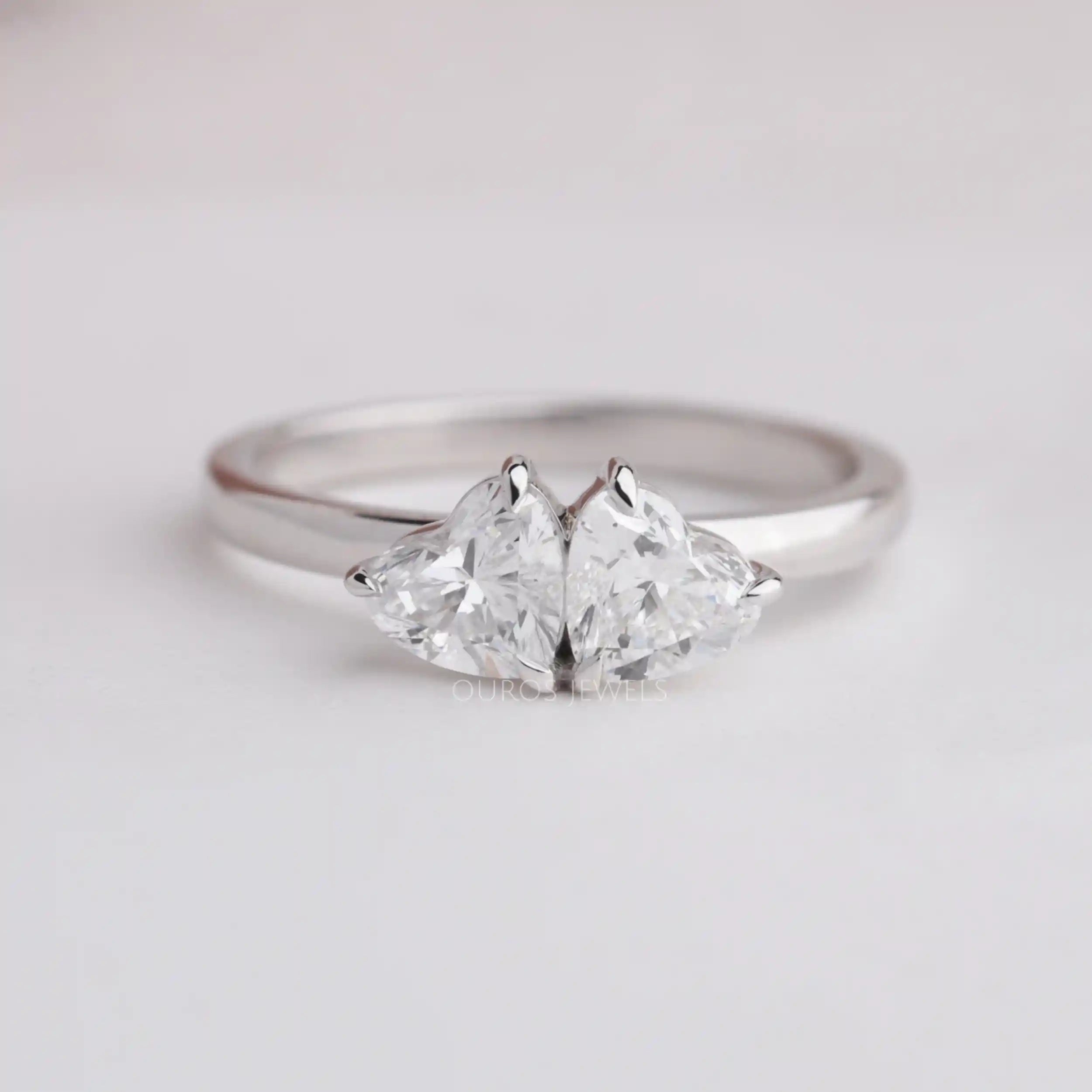 Heart Shape Diamond Ring With Double Cut