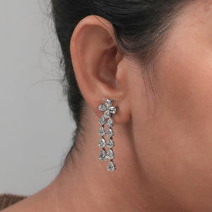 Pear Cut Lab Diamond Dangle Earring