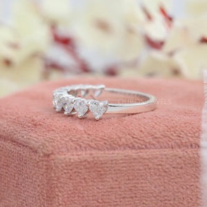 Heart Diamond Wedding Band